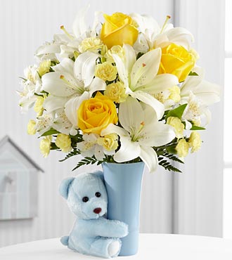 Baby Boy Big Hug Bouquet Set – Indio Florist, Indio CA