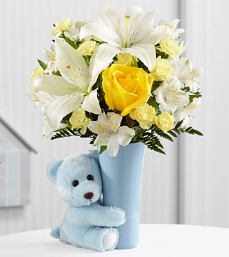 Baby Boy Big Hug Bouquet Set – Indio Florist, Indio CA