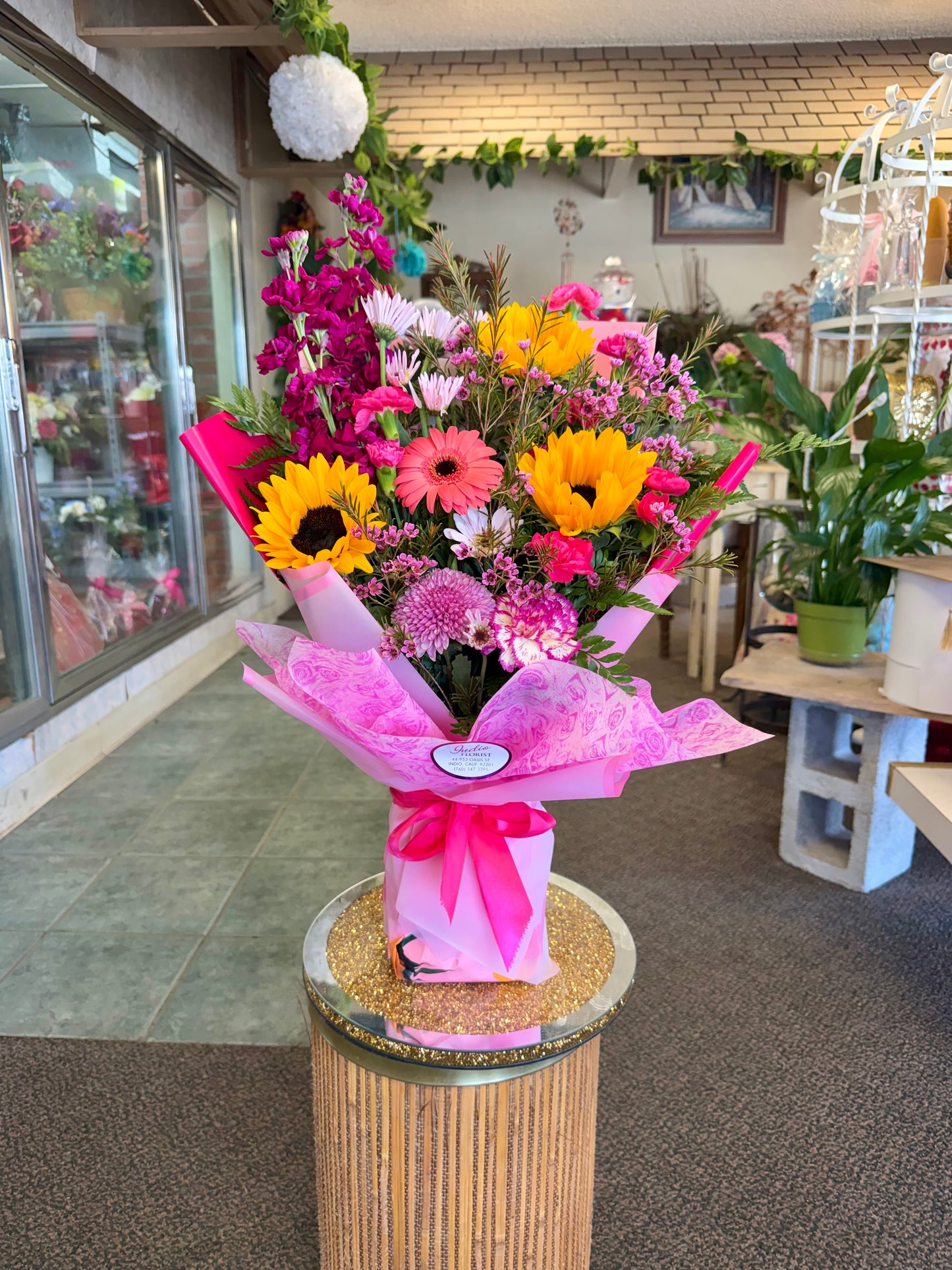 Golden Petals Bloom Wrap – Indio Florist, Indio CA