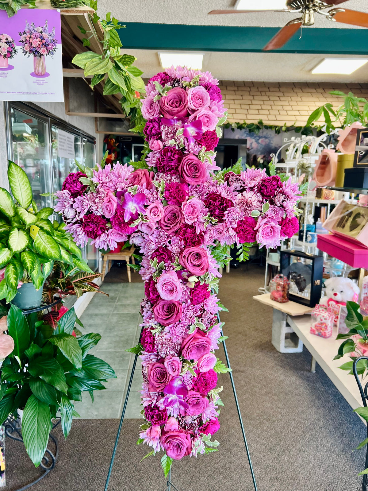 Heartfelt Cross Wreath – Indio Florist, Indio CA