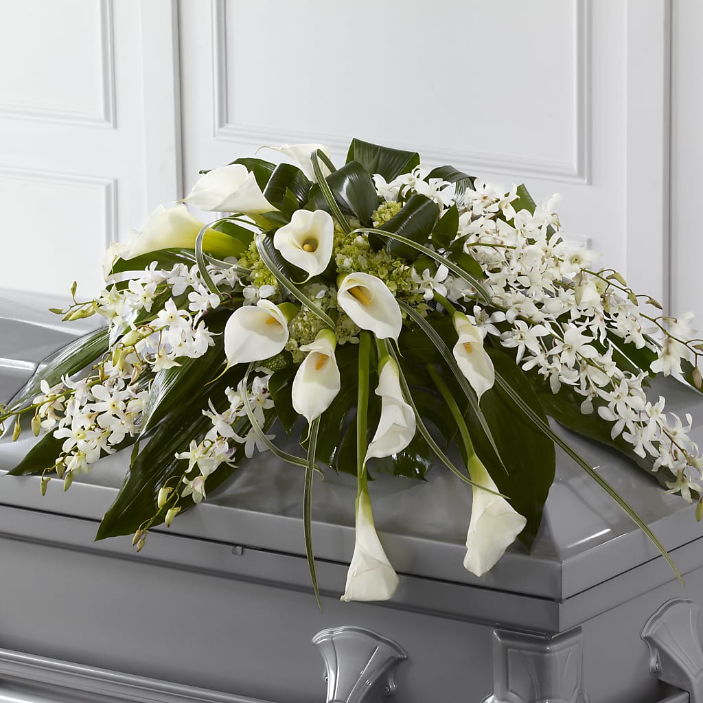 Angel Wings Casket Spray – Indio Florist, Indio CA