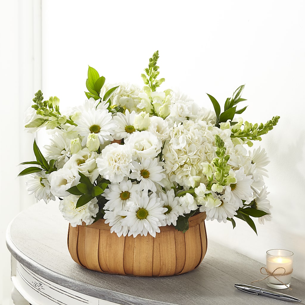 Pure Ivory Basket – Indio Florist, Indio CA