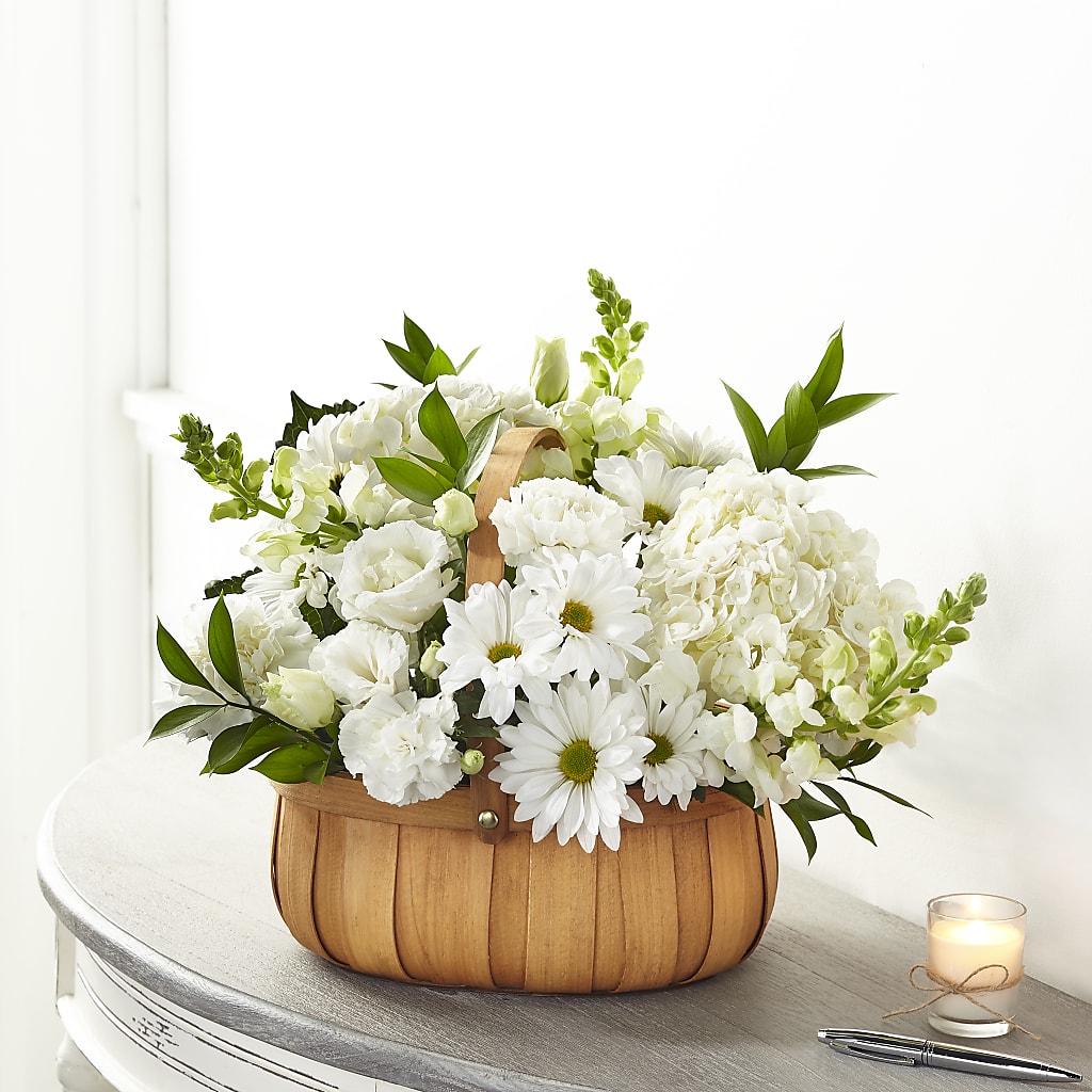 Pure Ivory Basket – Indio Florist, Indio CA