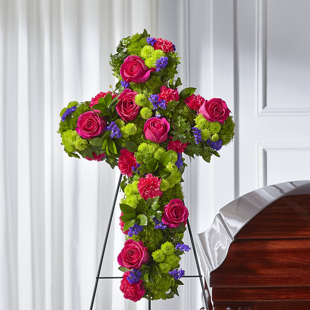 Tribute Rose Floral Cross – Indio Florist, Indio CA