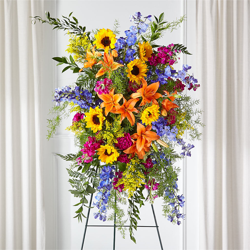 Sunlit Memories Standing Spray (Standard) – Indio Florist, Indio CA