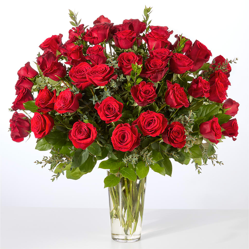 Forever Yours Fifty Stem Red Rose Bouquet – Indio Florist, Indio CA