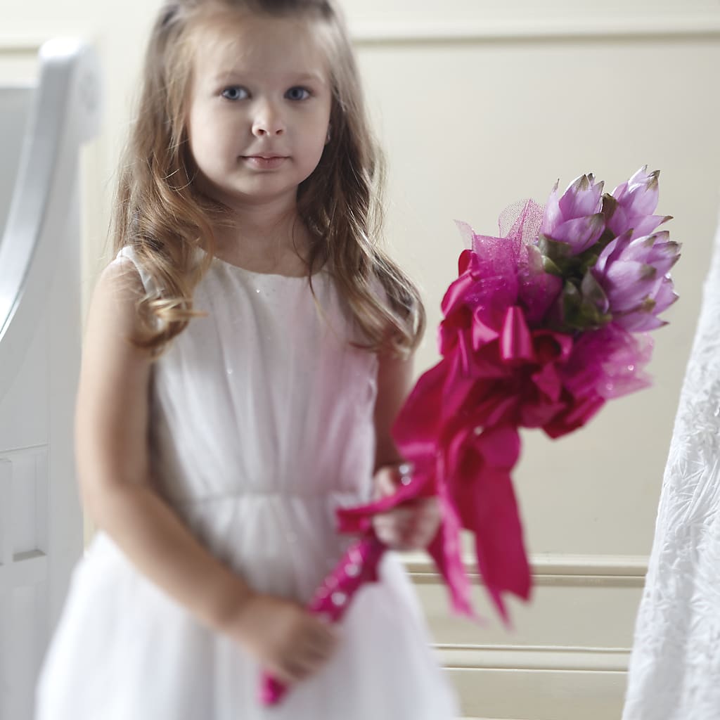 Sparkle Pink Flower Girl Bouquet – Indio Florist, Indio CA