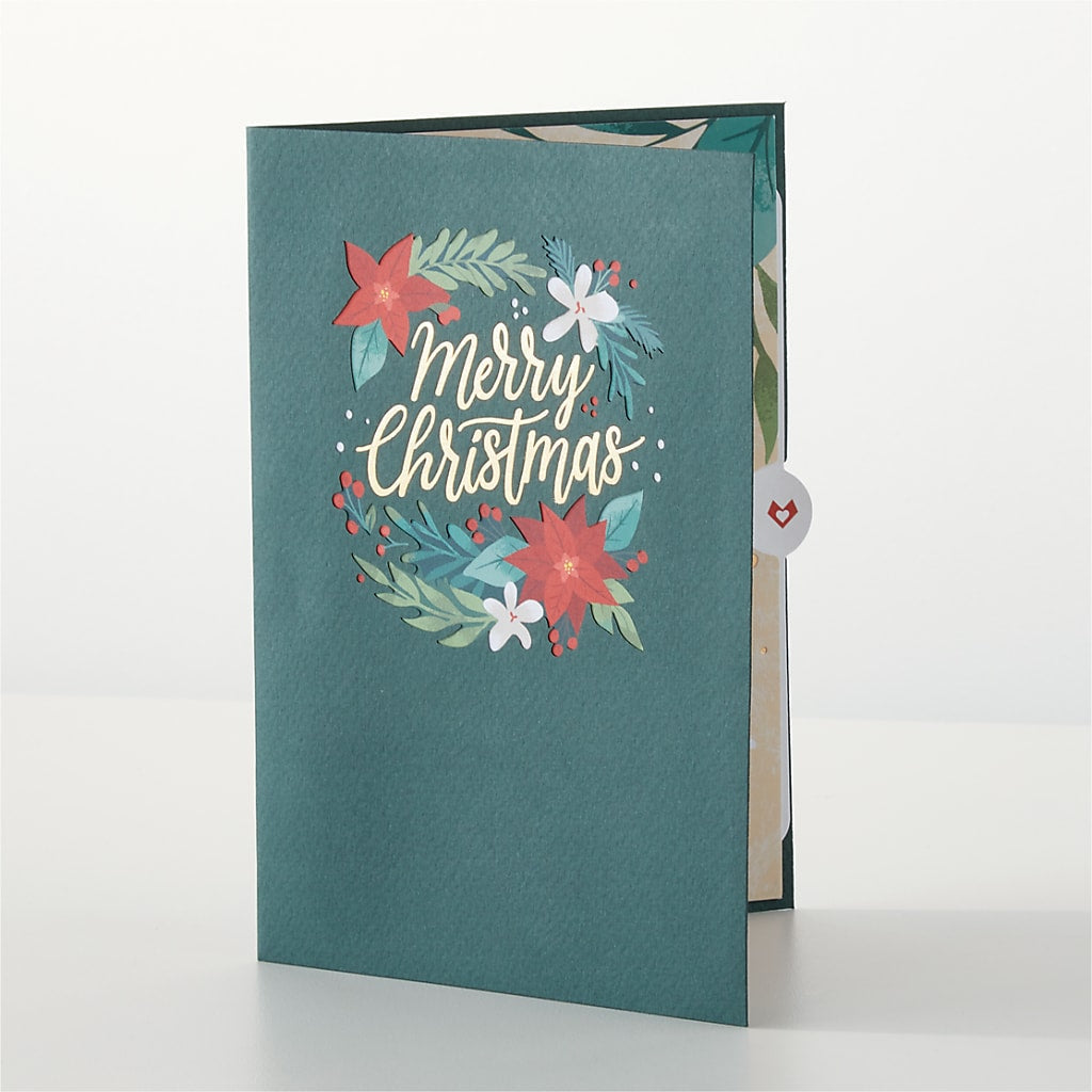 Happiest Holidays Poinsettia and Lovepop Card –  Indio Florist, Indio CA
