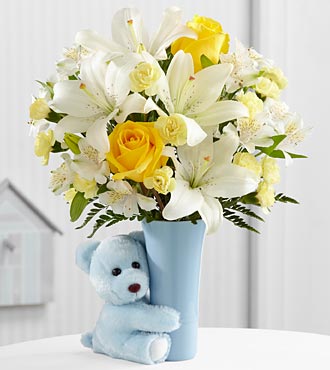 Baby Boy Big Hug Bouquet Set
