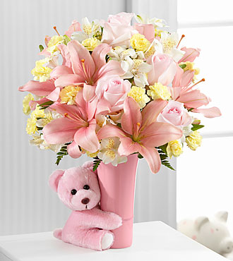 Baby Girl Big Hug Bouquet Set