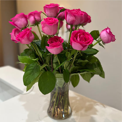 Long Stem Pink Rose Bouquet –  Indio Florist, Indio CA