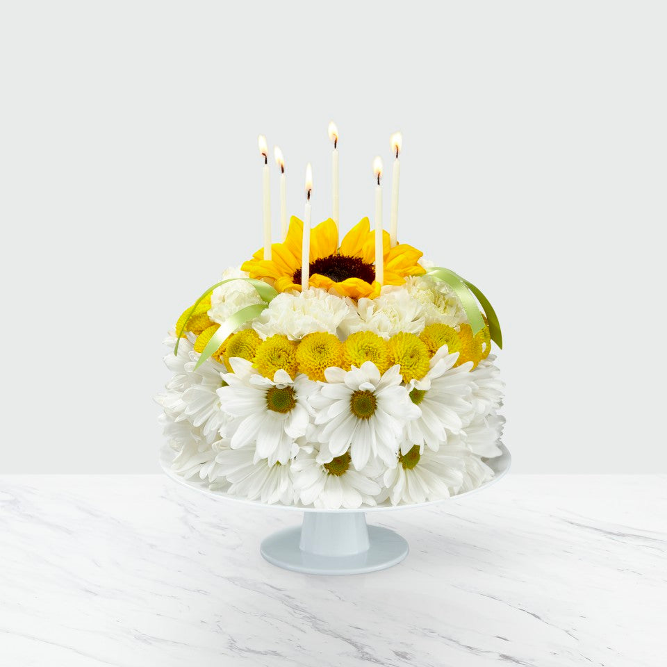 Sunny Smiles Birthday Flower Cake