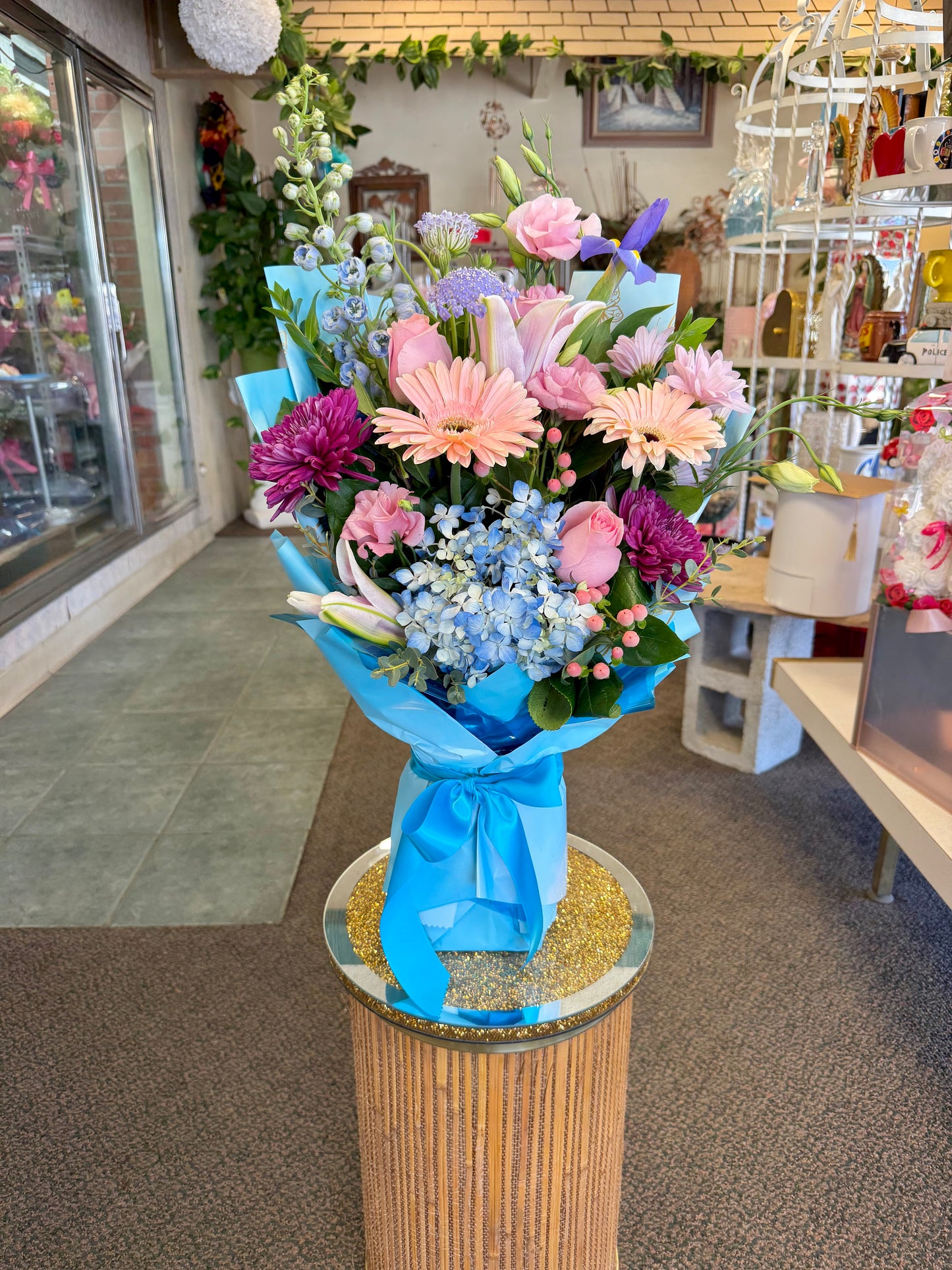 Baby Blue Bloom Wrap –  Indio Florist, Indio CA
