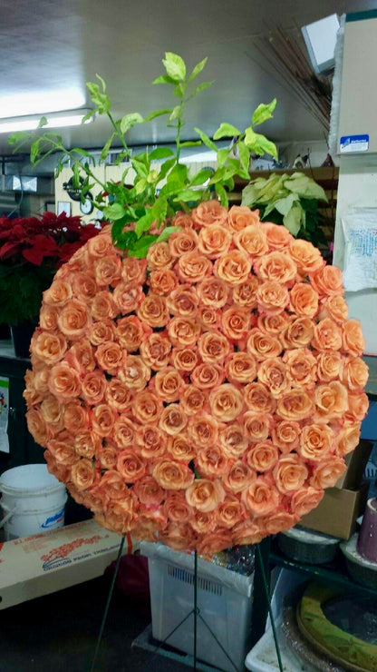 Orange Standing Spray  –  Indio Florist, Indio CA