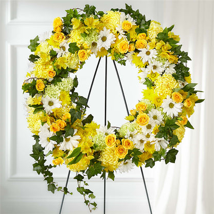 Golden Remembrance Wreath –  Indio Florist, Indio CA