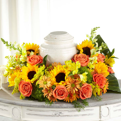 Faithful Sunflower Cremation Adornment –  Indio Florist, Indio CA