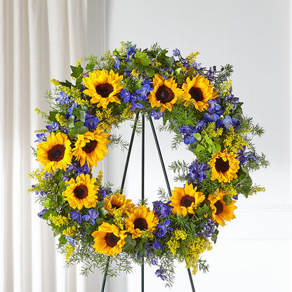 Bright Rays Wreath –  Indio Florist, Indio CA