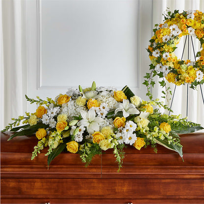 Golden Harmony Casket Spray –  Indio Florist, Indio CA