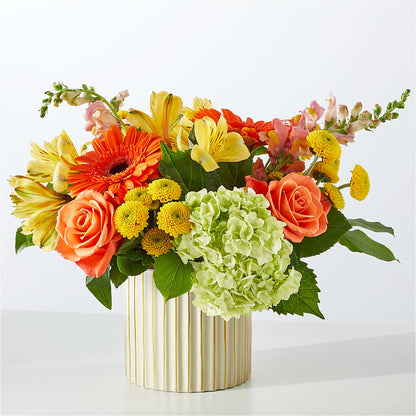 Autumn Sunshine Bouquet with Ivory Vase –  Indio Florist, Indio CA