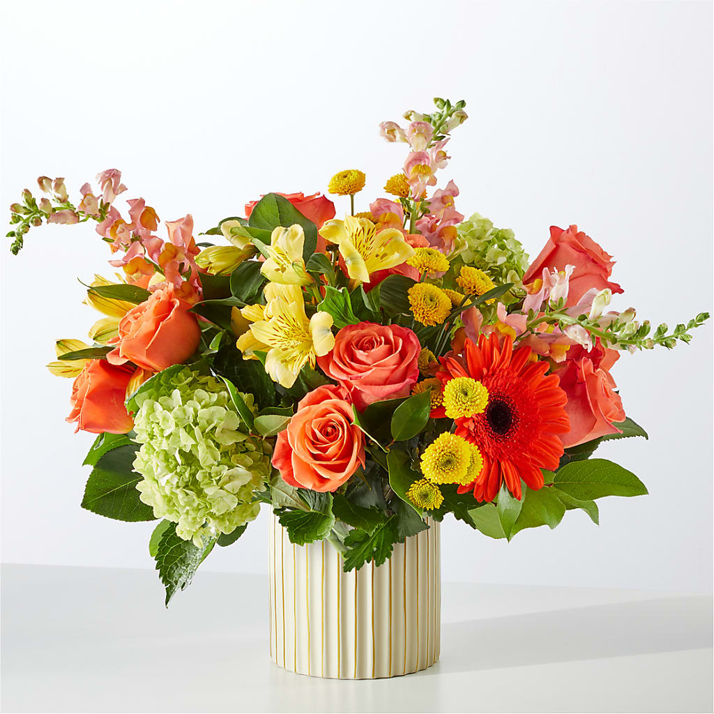 Autumn Sunshine Bouquet with Ivory Vase –  Indio Florist, Indio CA