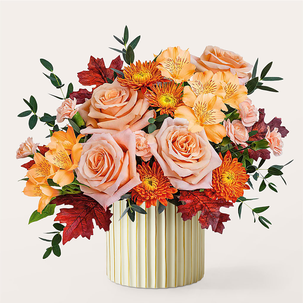 Spiced Latte Bouquet with Ivory Vase –  Indio Florist, Indio CA