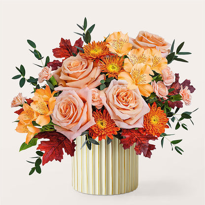 Spiced Latte Bouquet with Ivory Vase –  Indio Florist, Indio CA