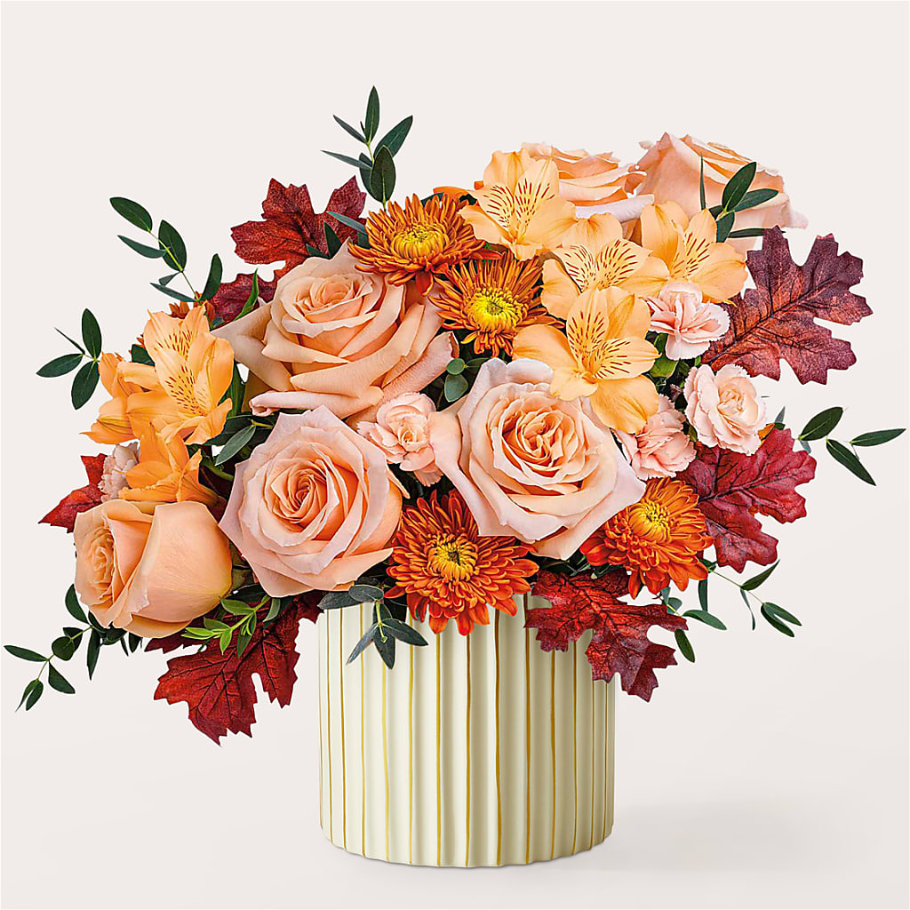 Spiced Latte Bouquet with Ivory Vase –  Indio Florist, Indio CA