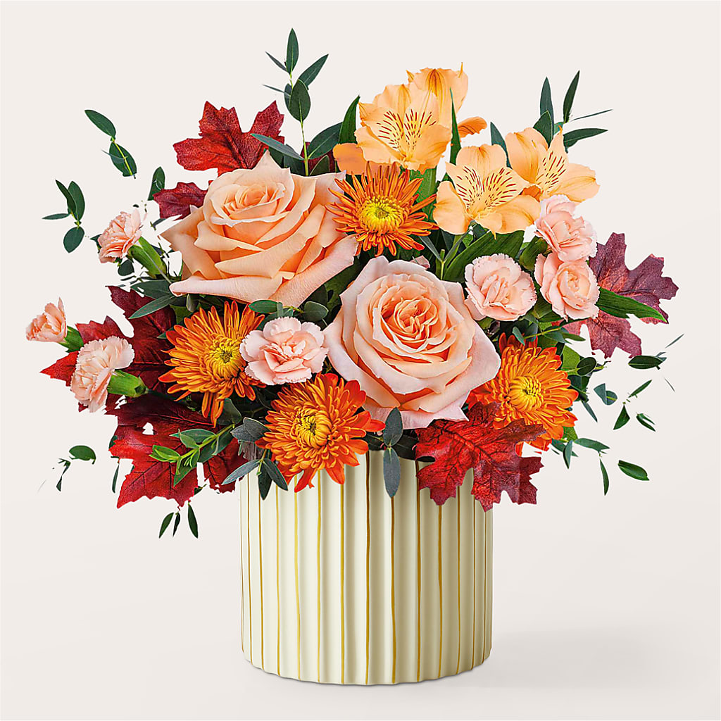 Spiced Latte Bouquet with Ivory Vase –  Indio Florist, Indio CA