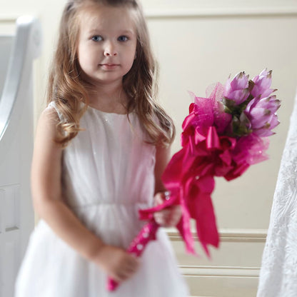 Sparkle Pink Flower Girl Bouquet –  Indio Florist, Indio CA