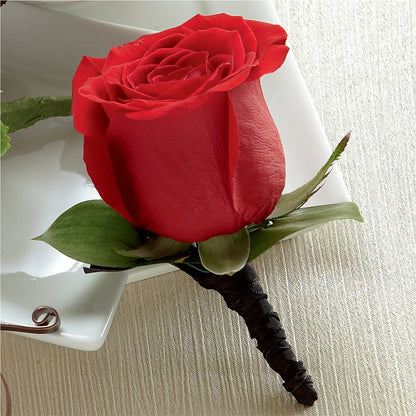 Red Rose Boutonniere –  Indio Florist, Indio CA